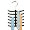 Home Basics 6 Tier NonSlip Velvet Tie Hanger, Black FH01149